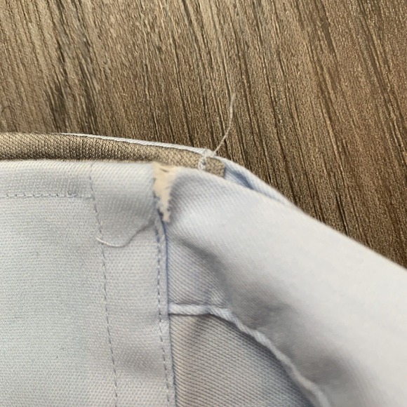 Twillory Mens Blue ‎ Performance Athletic button long sleeve 17/34-35 small tear - Picture 4 of 9
